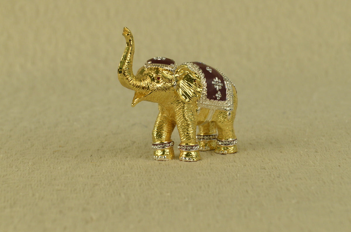 Handcrafted bronze sculpture SALE Work Hand Gilt Gold Plated 24K With Elephant