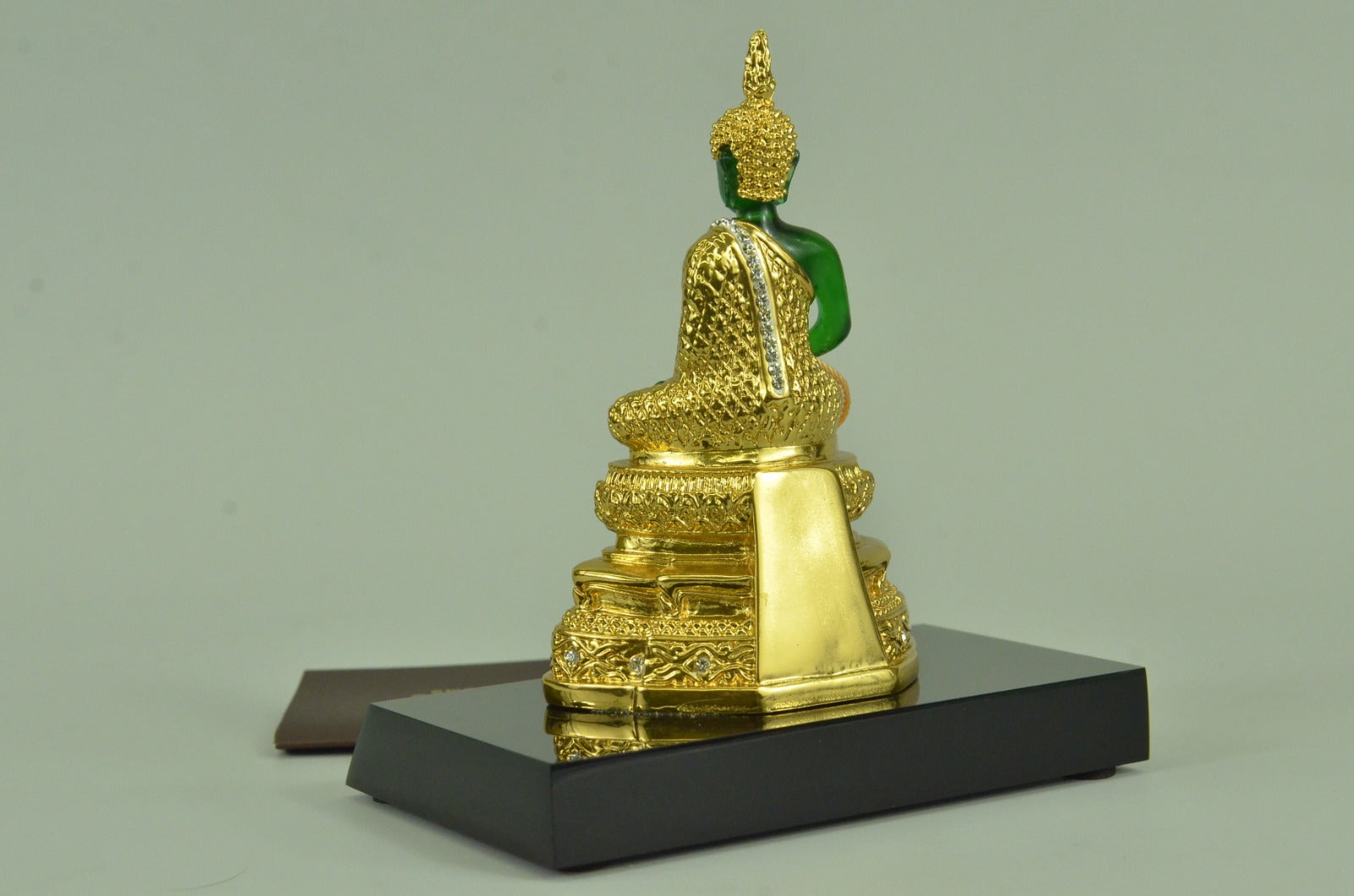 Hot Cast 24K Gold Plated with Stones Buddha Bronze Classic Artwork Figurine SALE