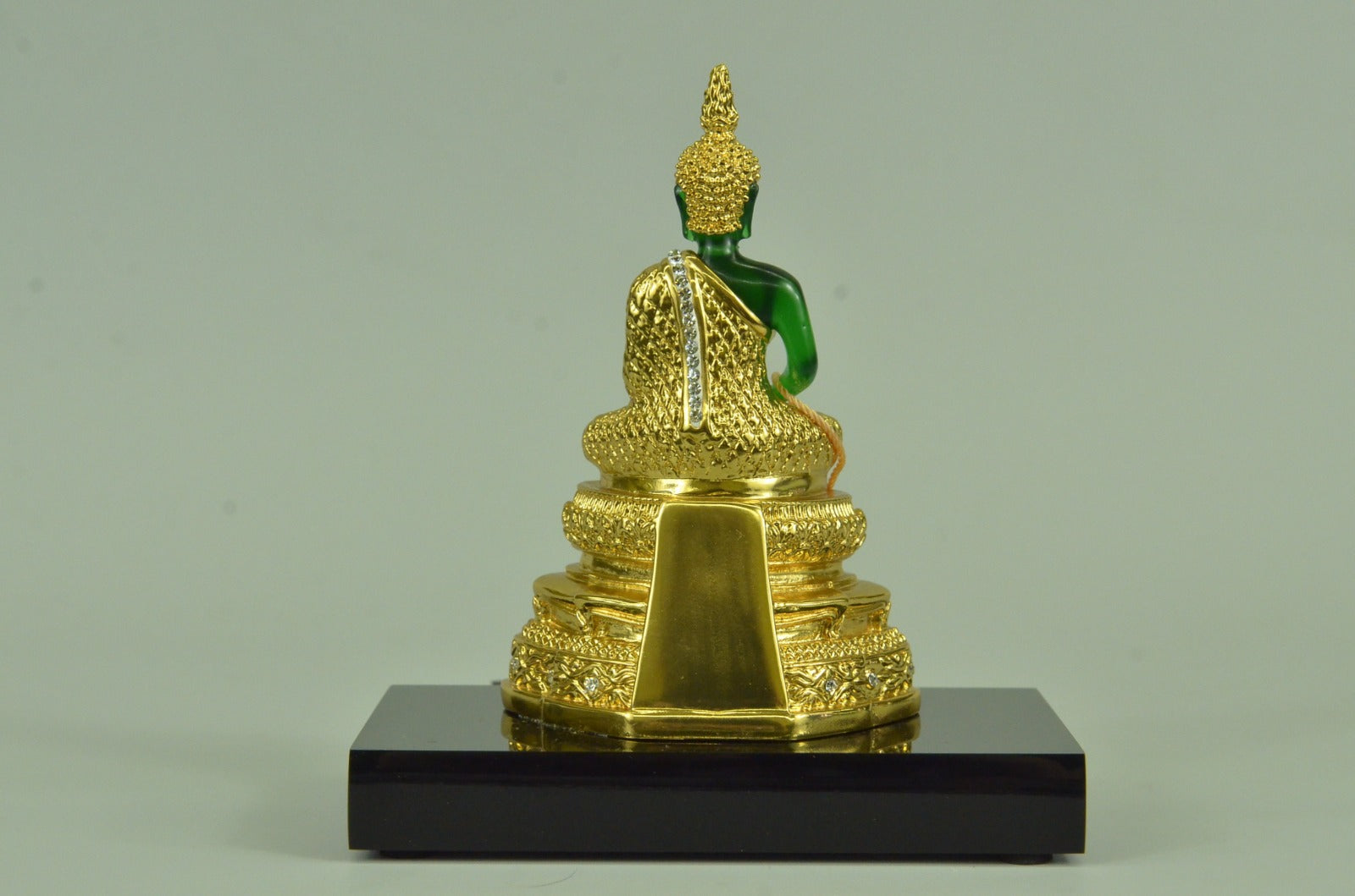 Hot Cast 24K Gold Plated with Stones Buddha Bronze Classic Artwork Figurine SALE