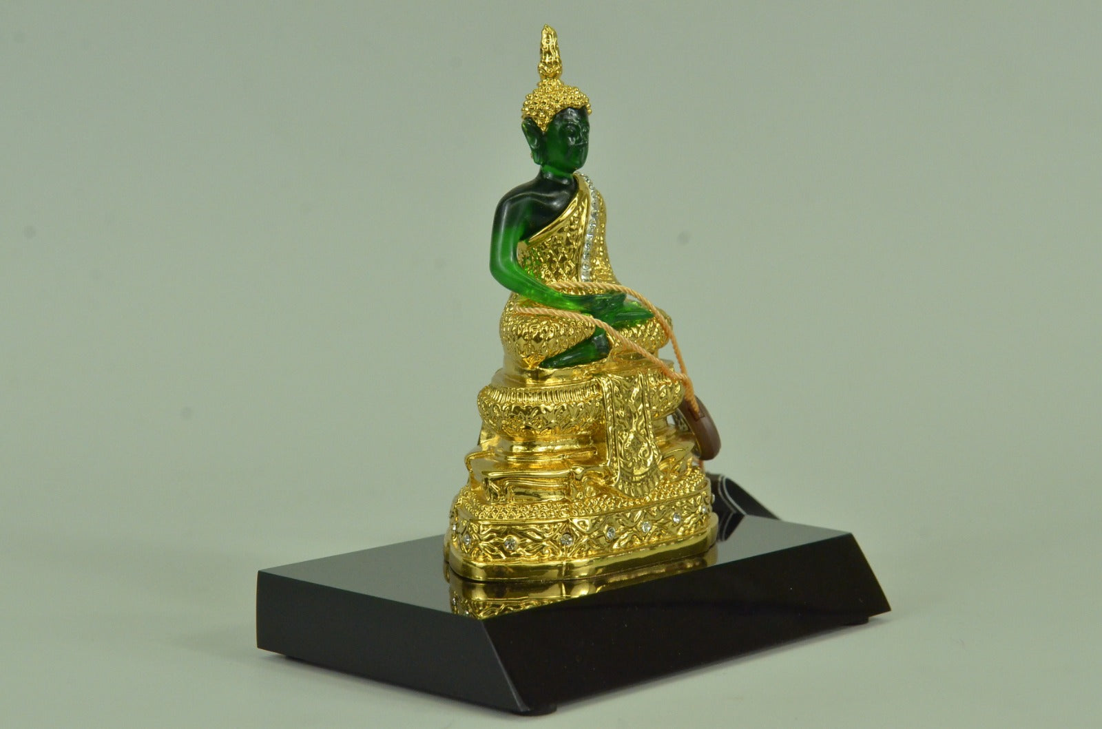 Hot Cast 24K Gold Plated with Stones Buddha Bronze Classic Artwork Figurine SALE