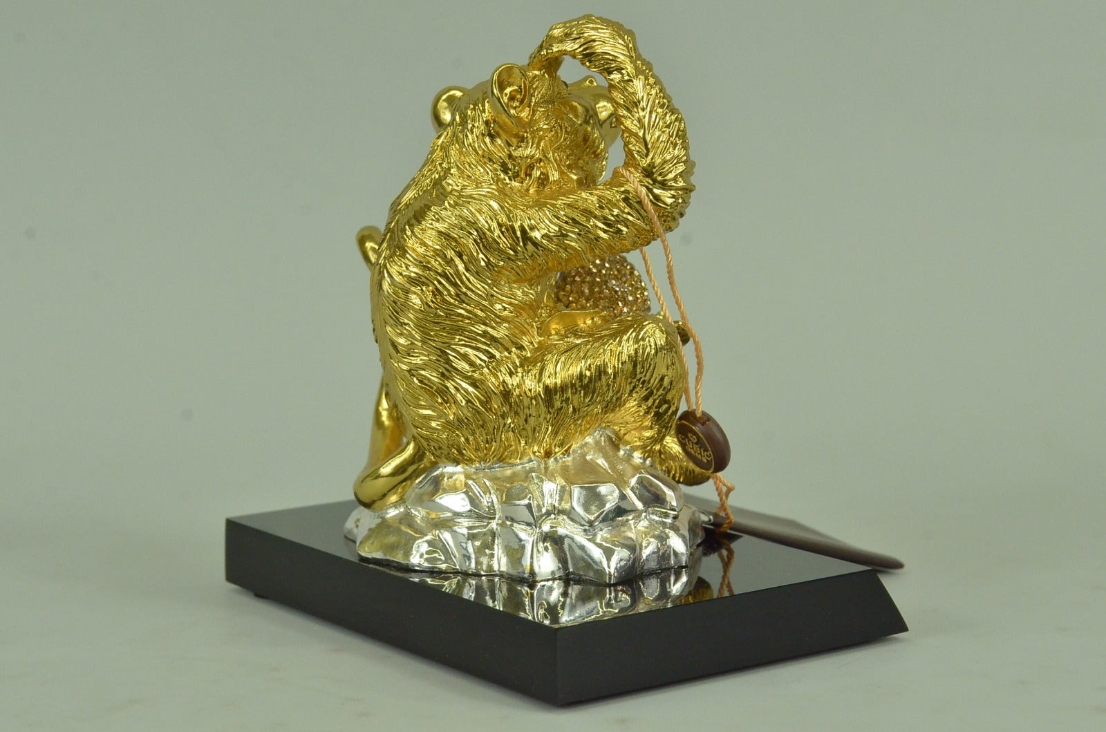 24k Gold And Silver Wise Monkey Bronze Sculpture Figurine Figure Decor Hot Cast