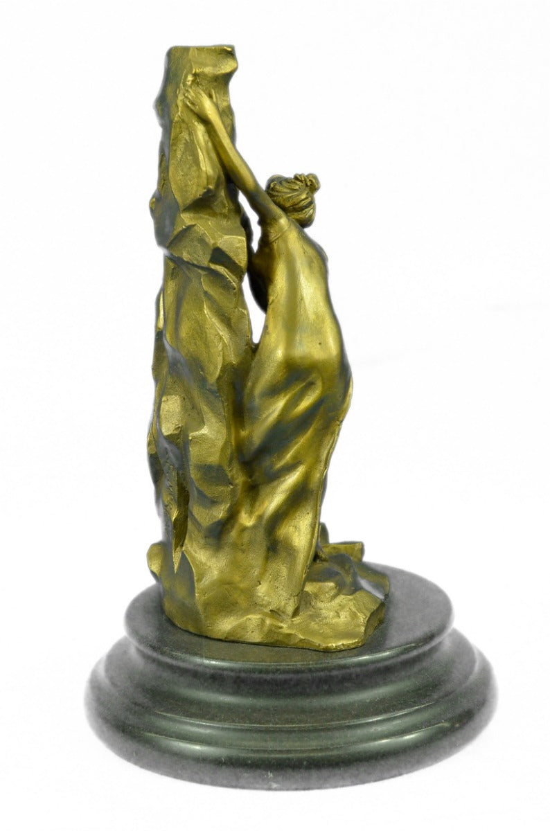 Handcrafted bronze sculpture SALE Nou Art Girl Sexy Polished Cast High Quality