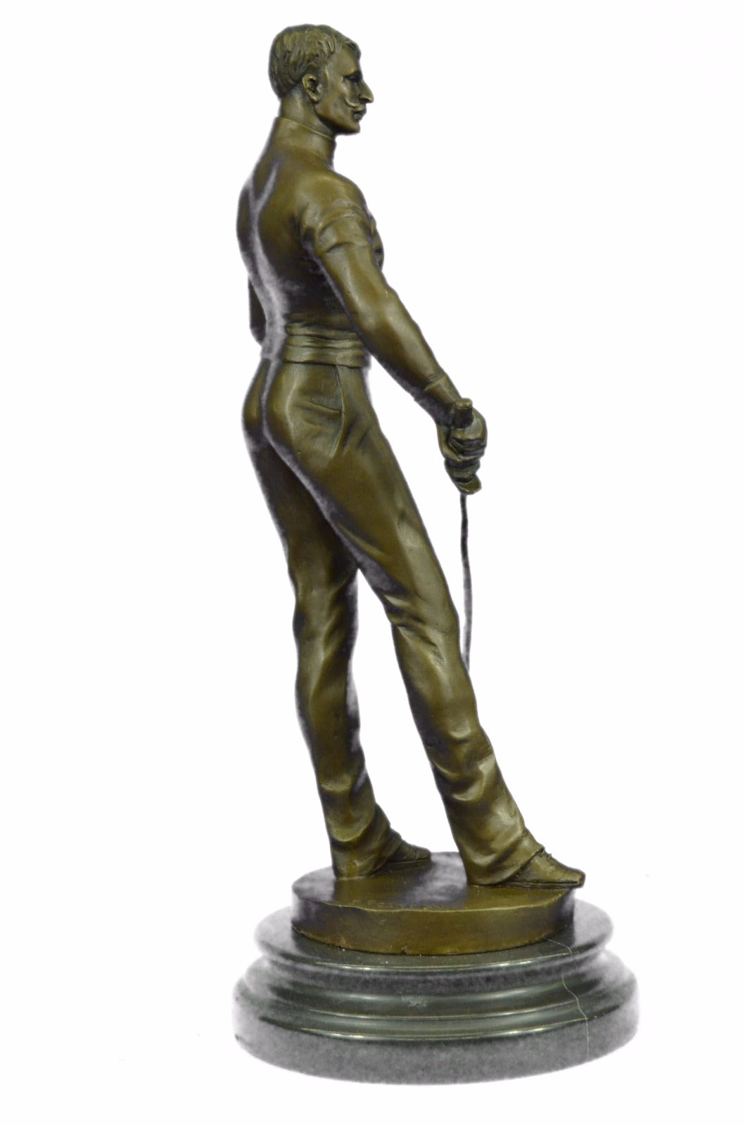 Rare Collectible Art Deco Hot Cast Fencer With Sword Bronze Sculpture Decoratio