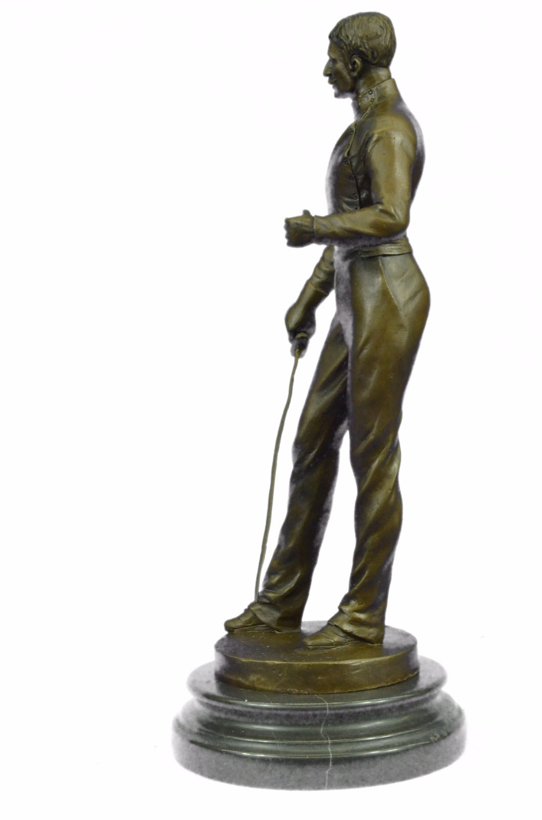 Rare Collectible Art Deco Hot Cast Fencer With Sword Bronze Sculpture Decoratio