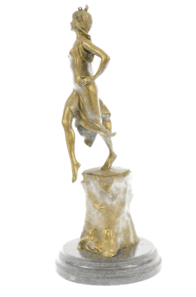 Handcrafted bronze sculpture SALE Dancer Gypsy Wax Lost By Cast Hot Patina Gold