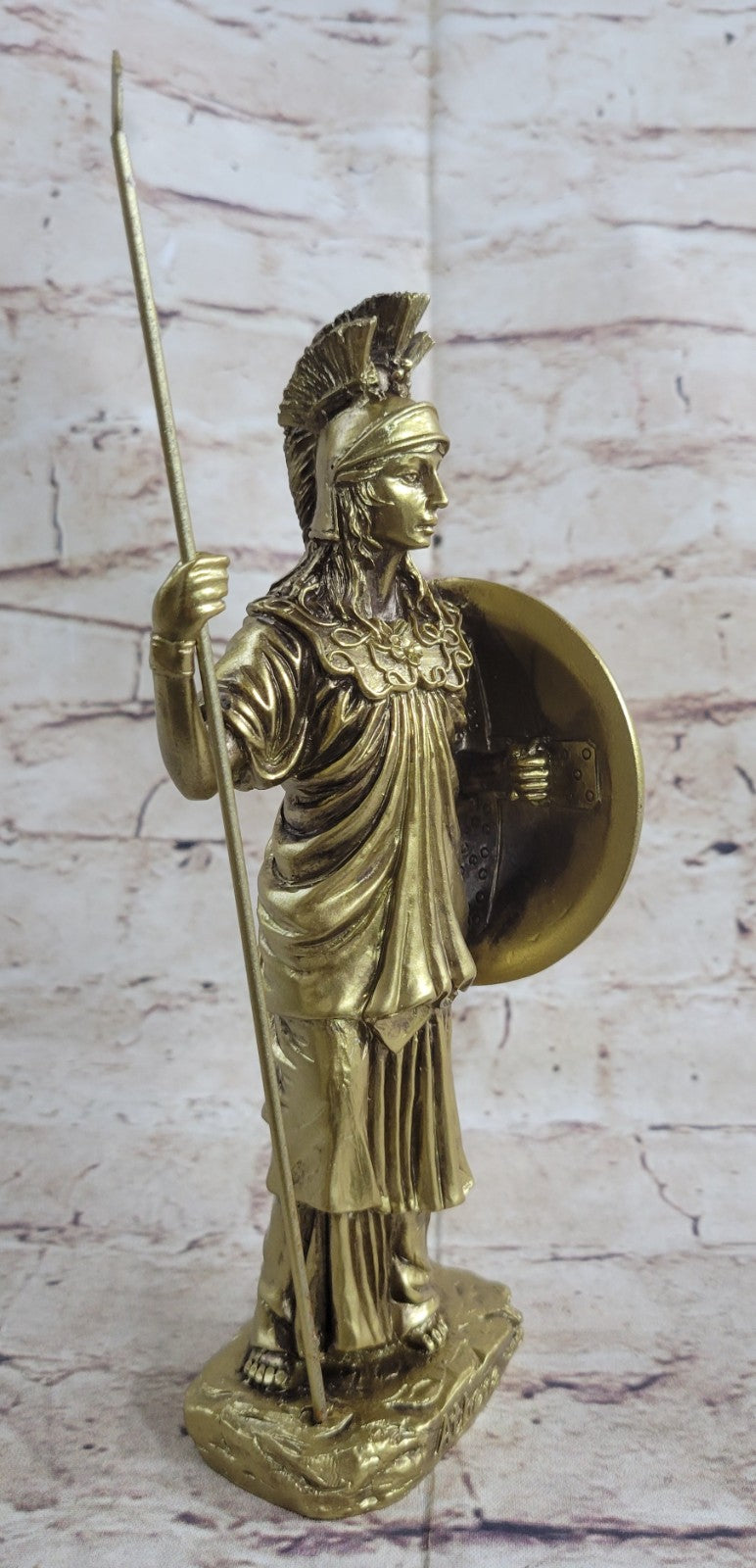 MUSEUM QUALITY ROMAN ERA GREEK BRONZED STATUE OF ATHENA SCULPTURE FIGURINE FIGURE