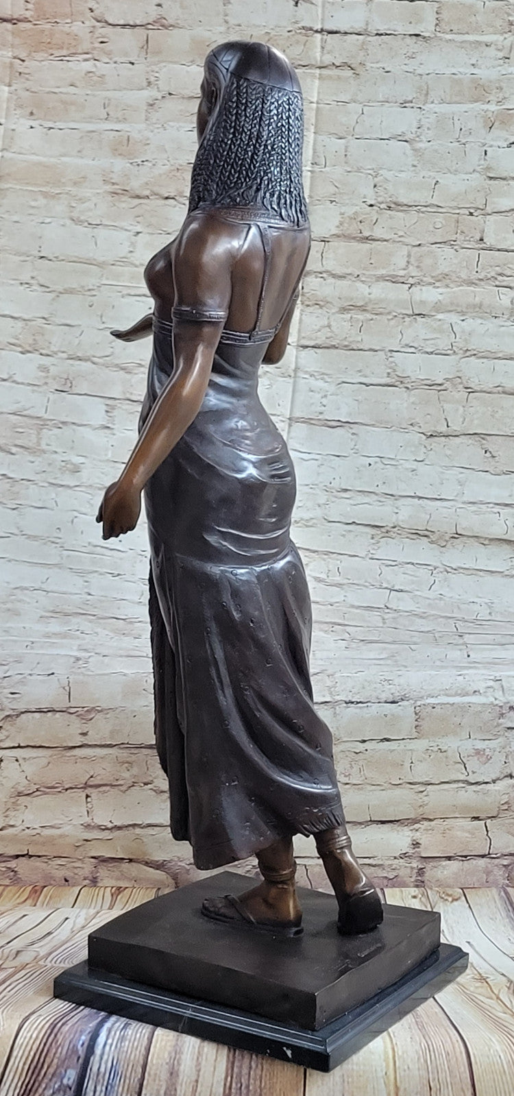 Collectible 34" Egyptian Queen of The Classic Bronze Masterpiece Artwork