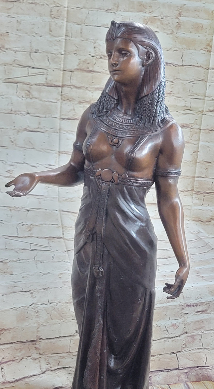 Collectible 34" Egyptian Queen of The Classic Bronze Masterpiece Artwork