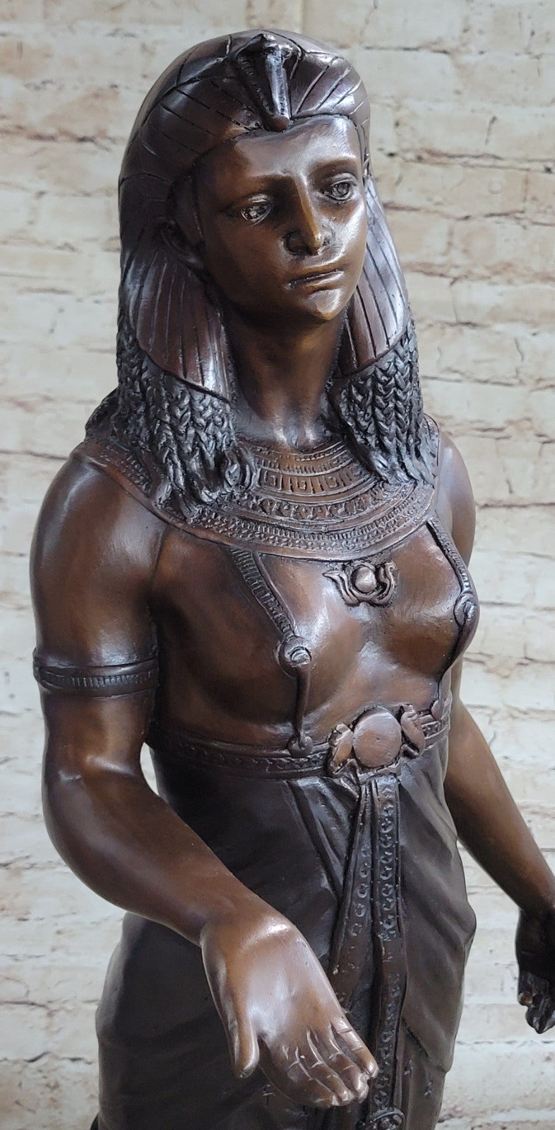 Collectible 34" Egyptian Queen of The Classic Bronze Masterpiece Artwork