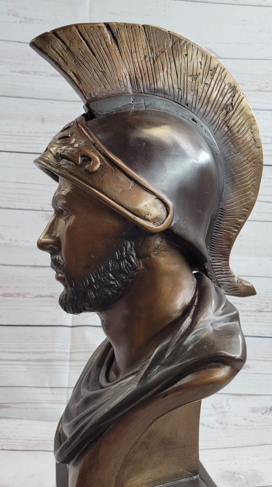 Detailed Handcrafted Spartan Roman Soldier Warrior Bronze Stature Verdi Gift