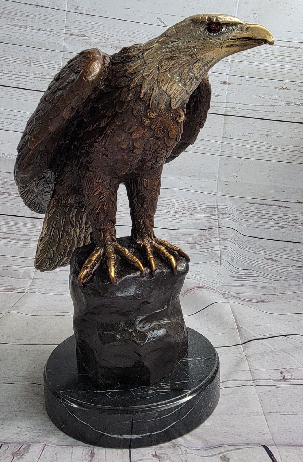 Art Deco Home Cabin Decor American Bald Eagle Multiple Color Patina Bronze SALE