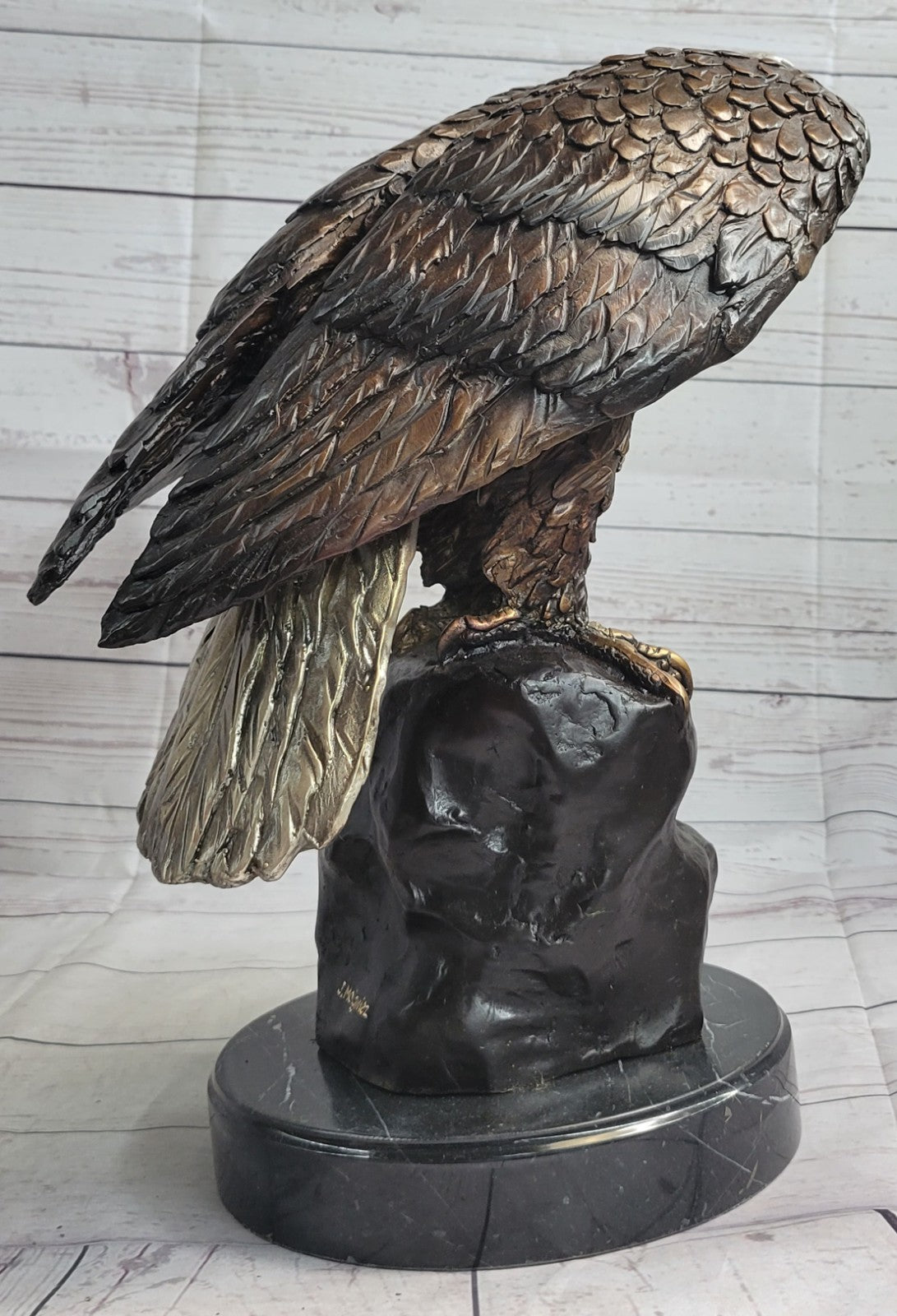 Art Deco Home Cabin Decor American Bald Eagle Multiple Color Patina Bronze SALE