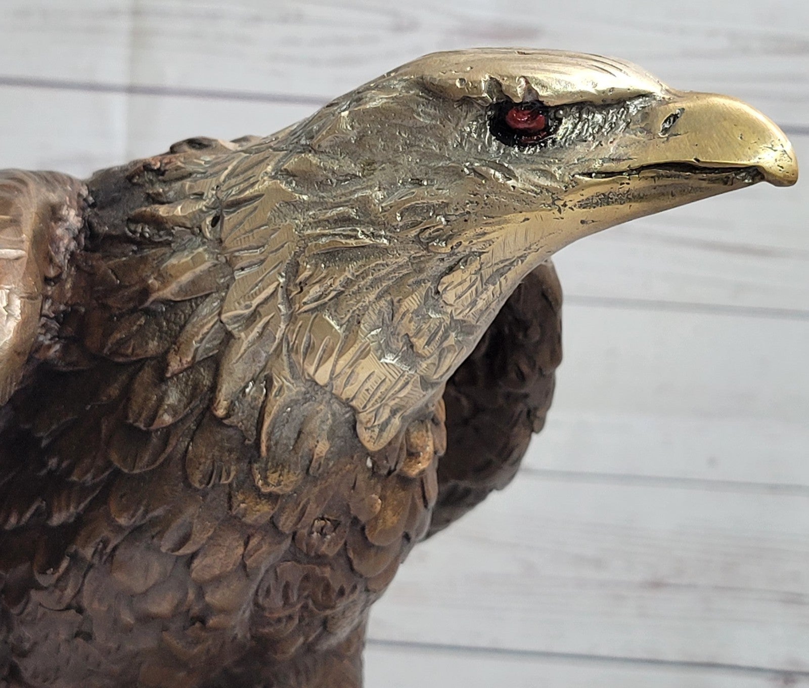 Art Deco Home Cabin Decor American Bald Eagle Multiple Color Patina Bronze SALE