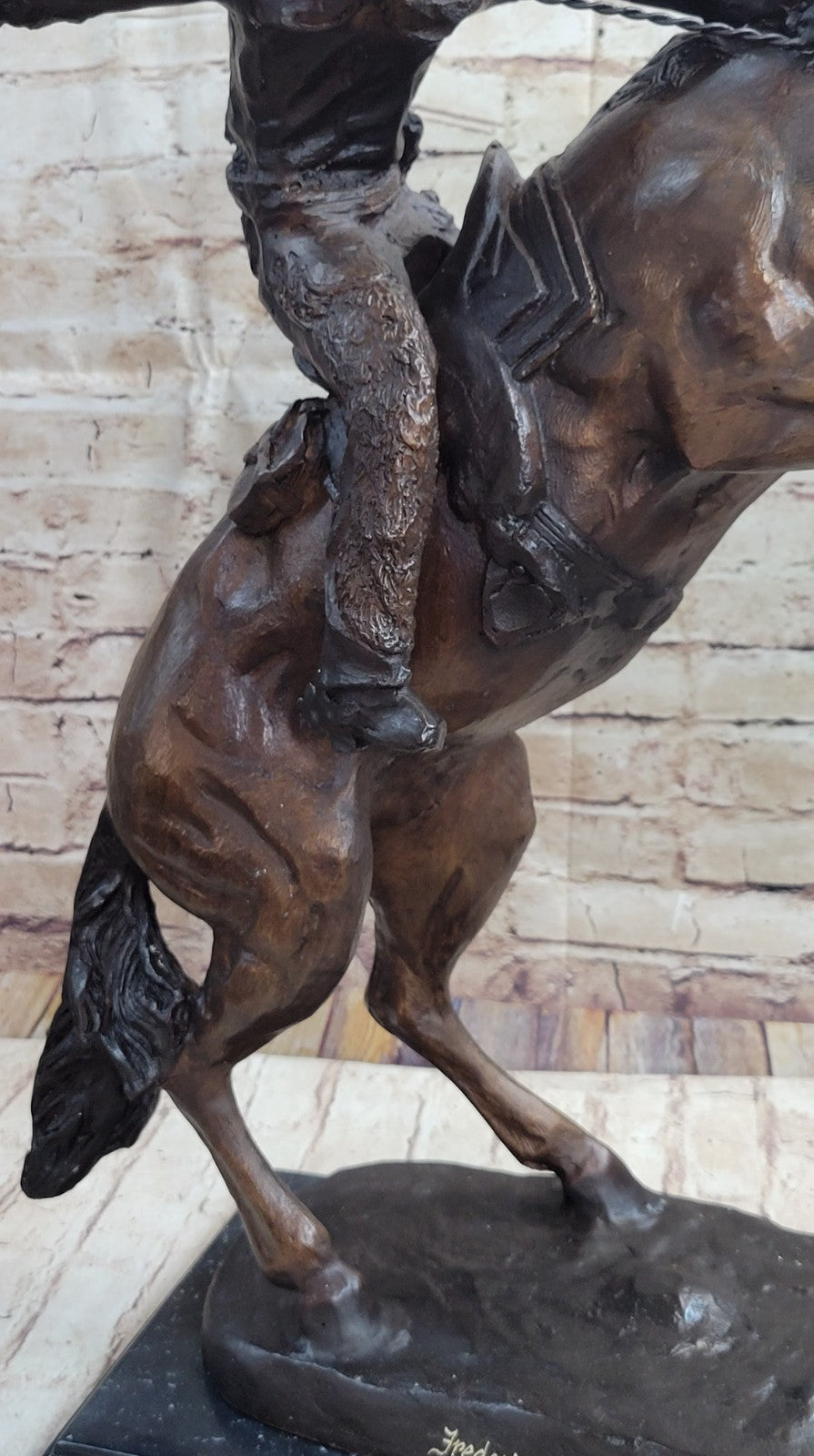 Extra Large Frederick Remington Wooly Hot Cast Classic Artwork Bronze Sculpture