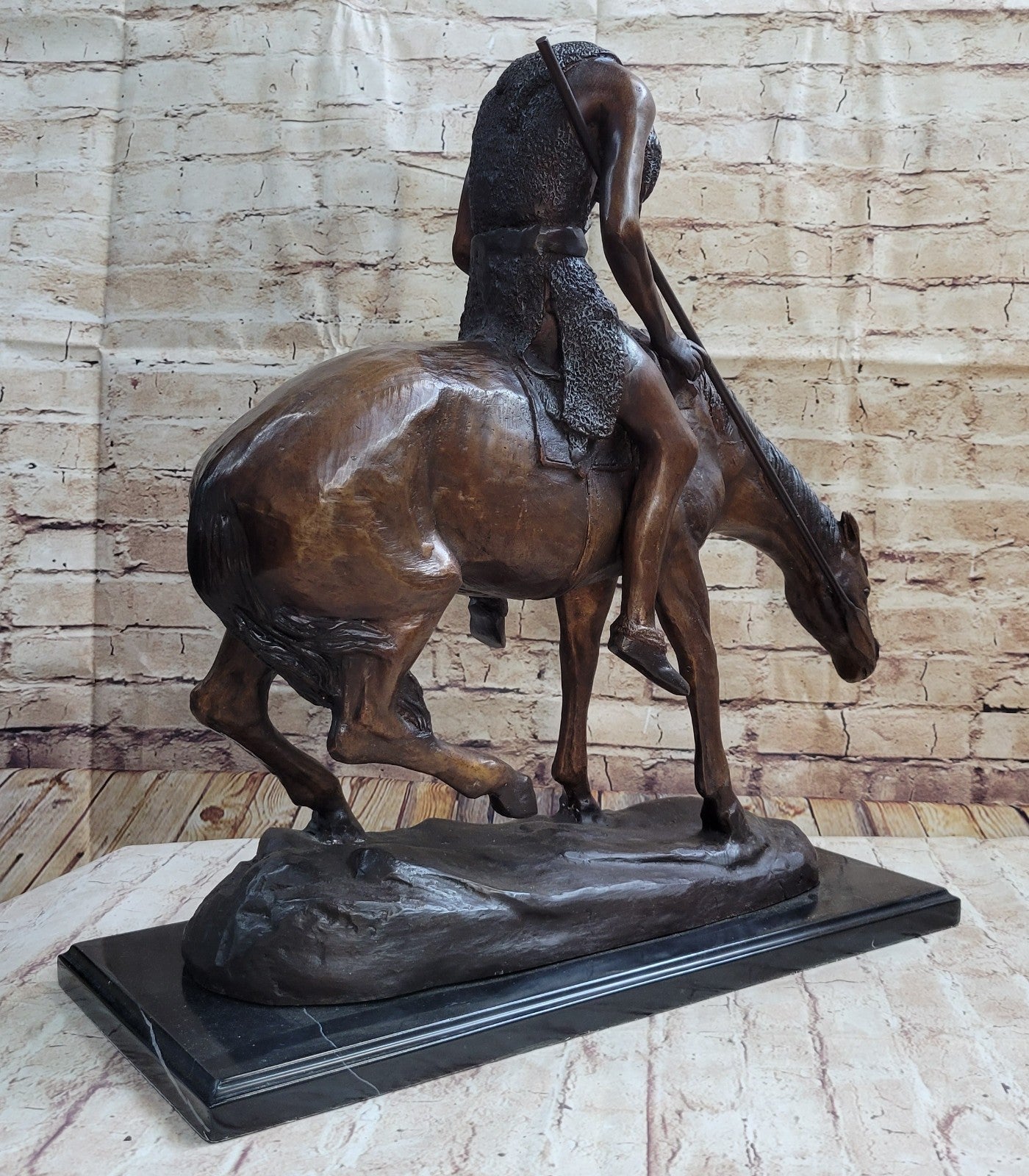 End of the Trail Pure Bronze Sculpture Statue by James E. Fraser Large