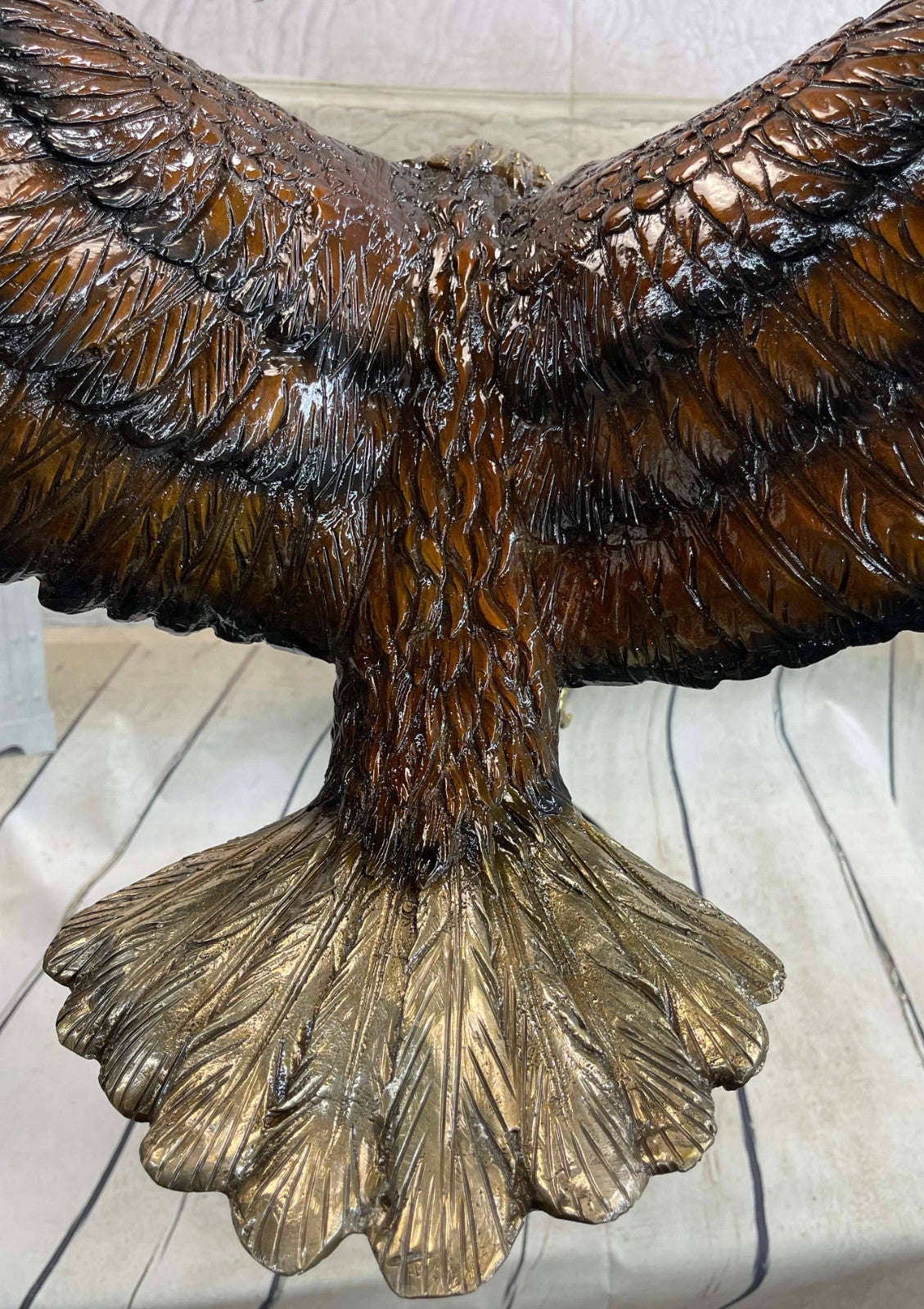 Life Size Special Patina American Bald Eagle Americana Air Force Trophy Bronze