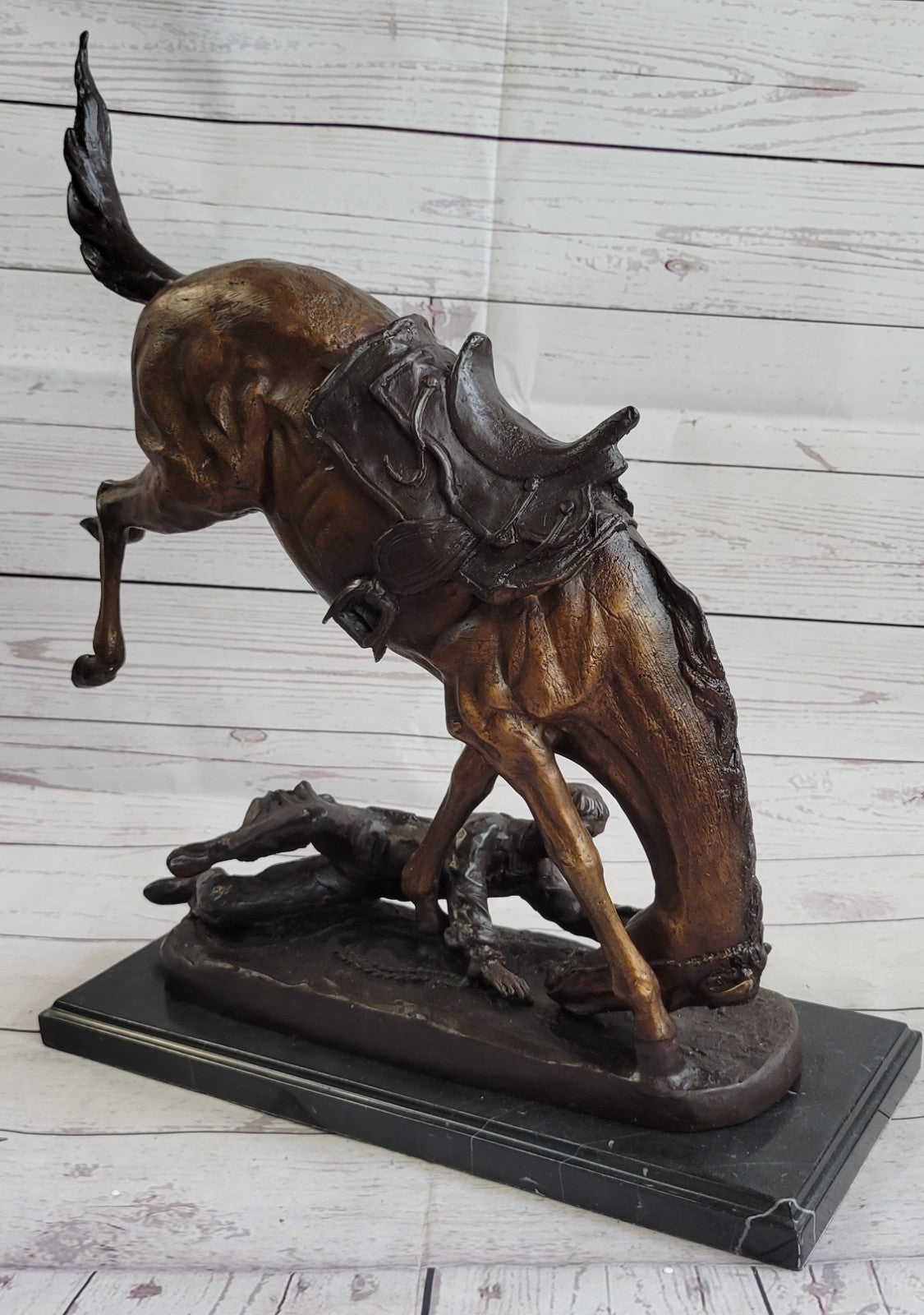 Handcrafted bronze sculpture SALE Decor Art Remington Frederic By Pony Wicked