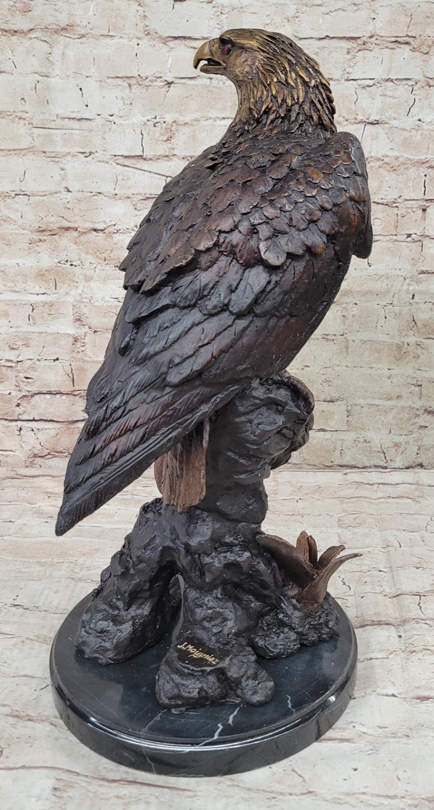 Human-Like Bornze Garden Decor Life-Size Harpy Eagle Sculpture
