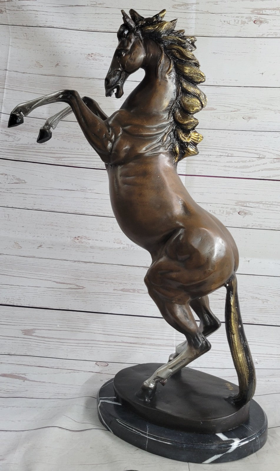 Bronze Sculpture Numbered Limited Edition Stallion Horse  Animal Hand Made