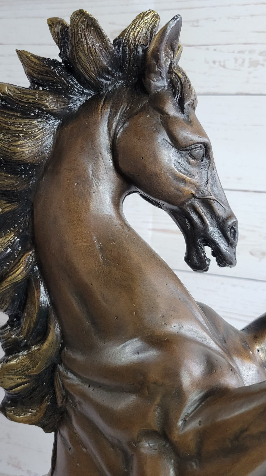 Bronze Sculpture Numbered Limited Edition Stallion Horse  Animal Hand Made