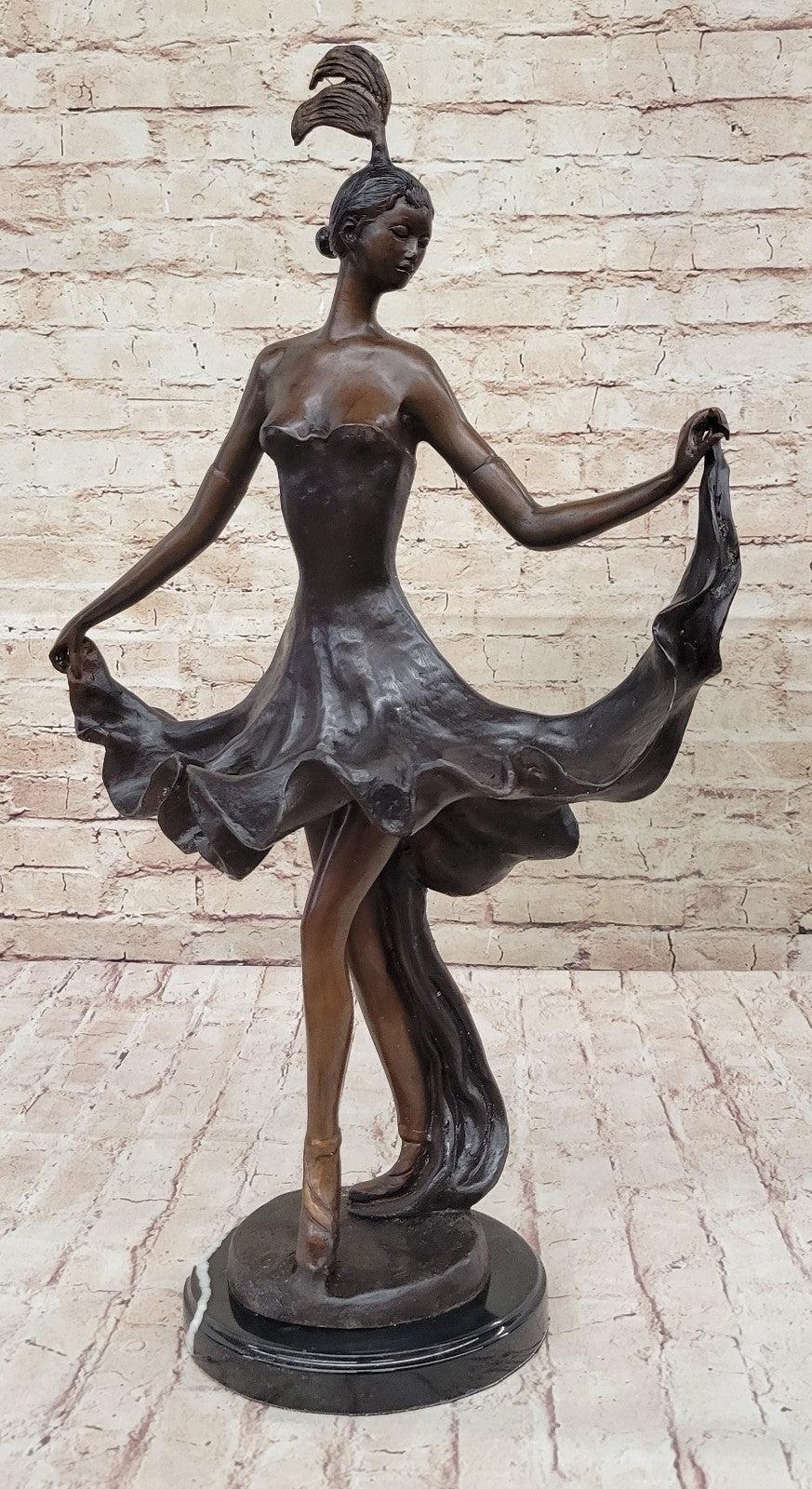 Handcrafted Museum Quality Gypsy Dancer Bronze Sculpture Home Office Decor