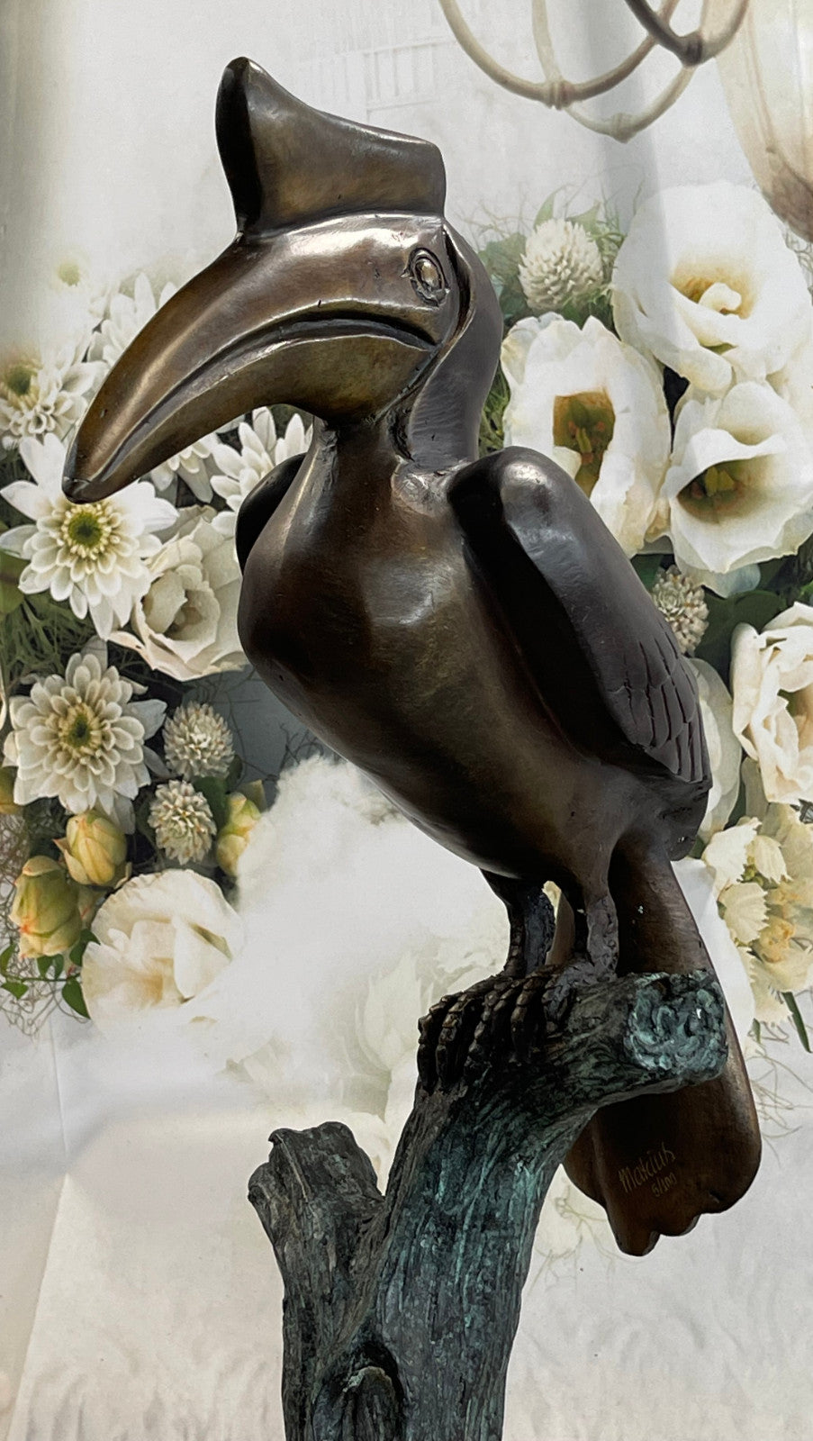 Handcrafted bronze sculpture SALE Shorebird Coastal Wetland Heron Crane Egret