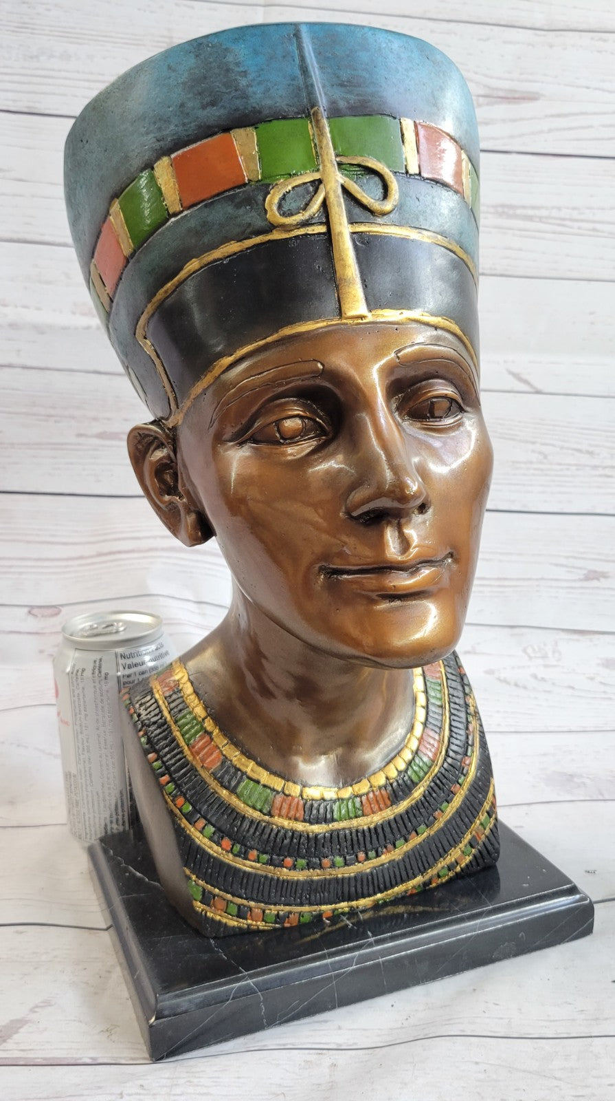 Beautiful Bronze ART sculpture head statue Nefertiti ancient Egyptian queen DEAL