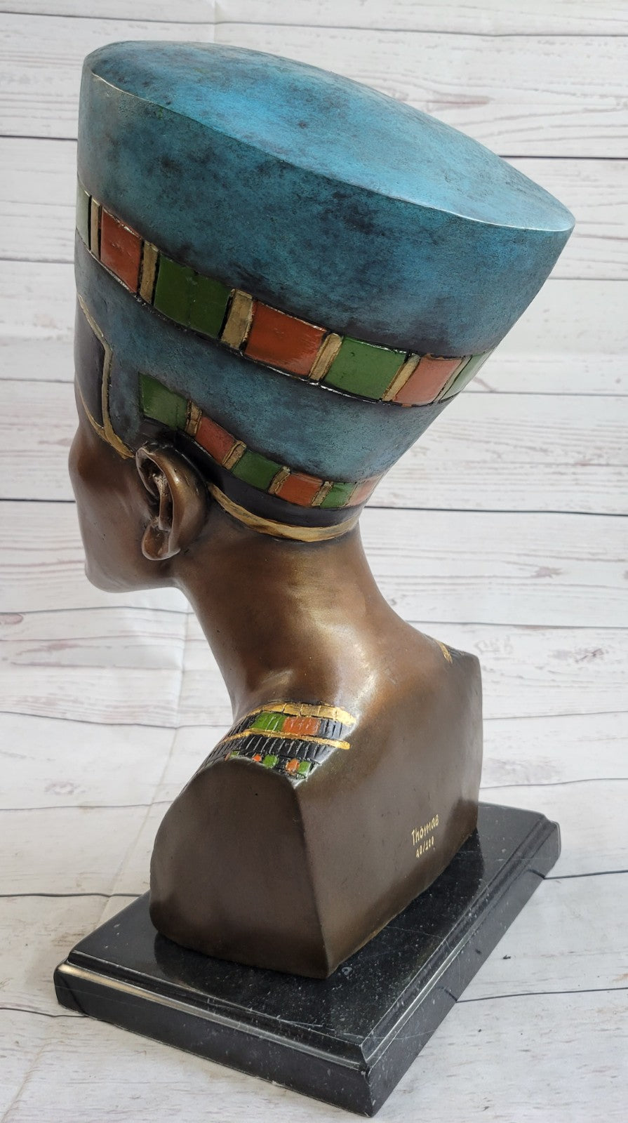 Beautiful Bronze ART sculpture head statue Nefertiti ancient Egyptian queen DEAL