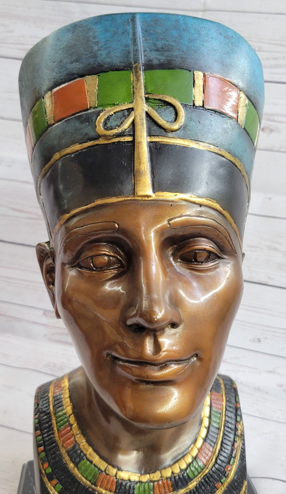 Beautiful Bronze ART sculpture head statue Nefertiti ancient Egyptian queen DEAL