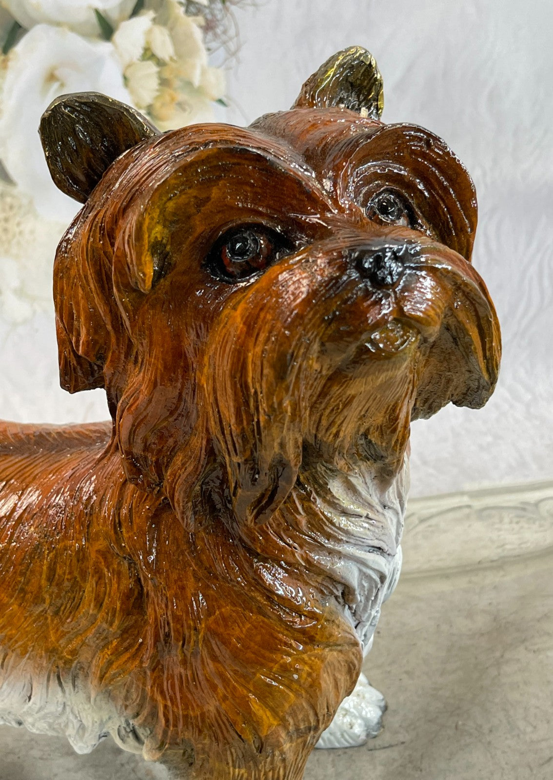 Handcrafted bronze sculpture SALE Terrier Silky Moigniez Signed Patina Special