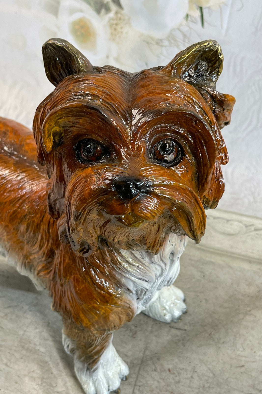 Handcrafted bronze sculpture SALE Terrier Silky Moigniez Signed Patina Special