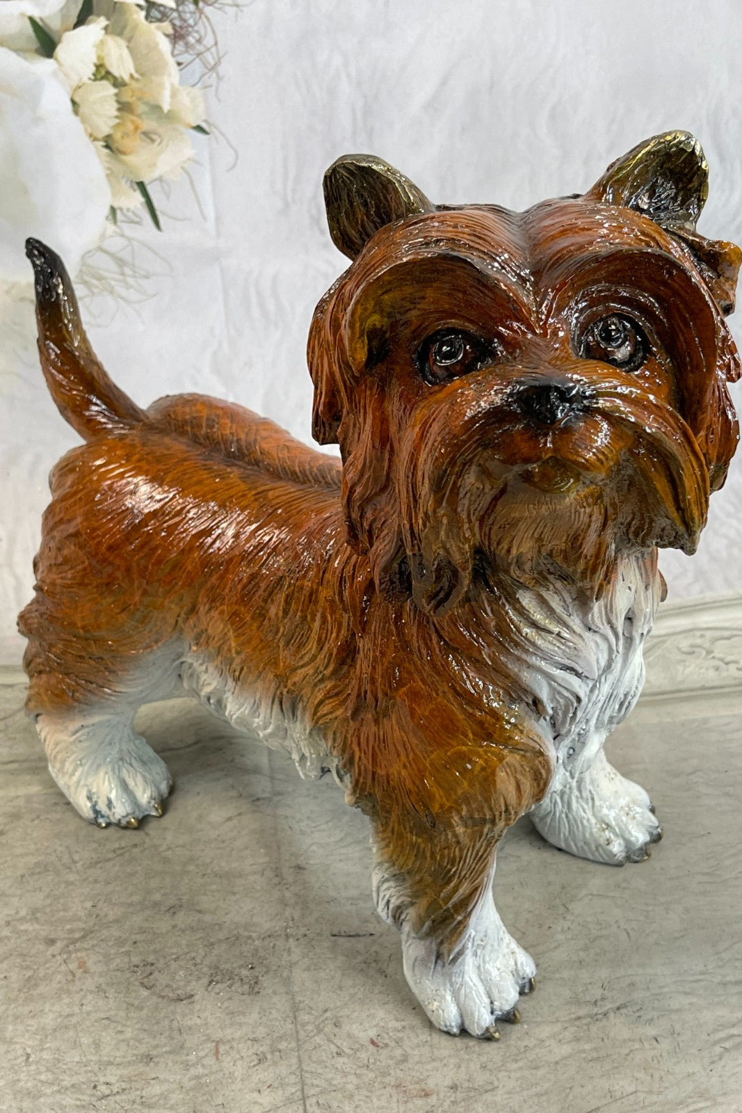 Handcrafted bronze sculpture SALE Terrier Silky Moigniez Signed Patina Special