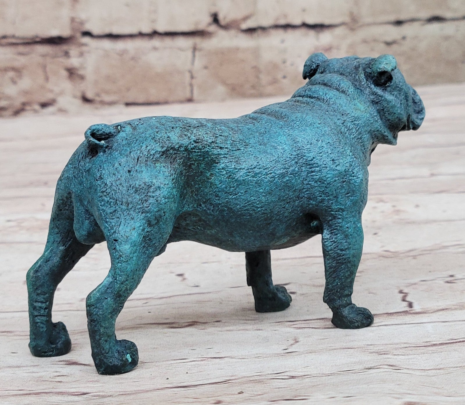 Bronze Sculpture English Bulldog Animal Hot Cast Figurine Home Decor Figure