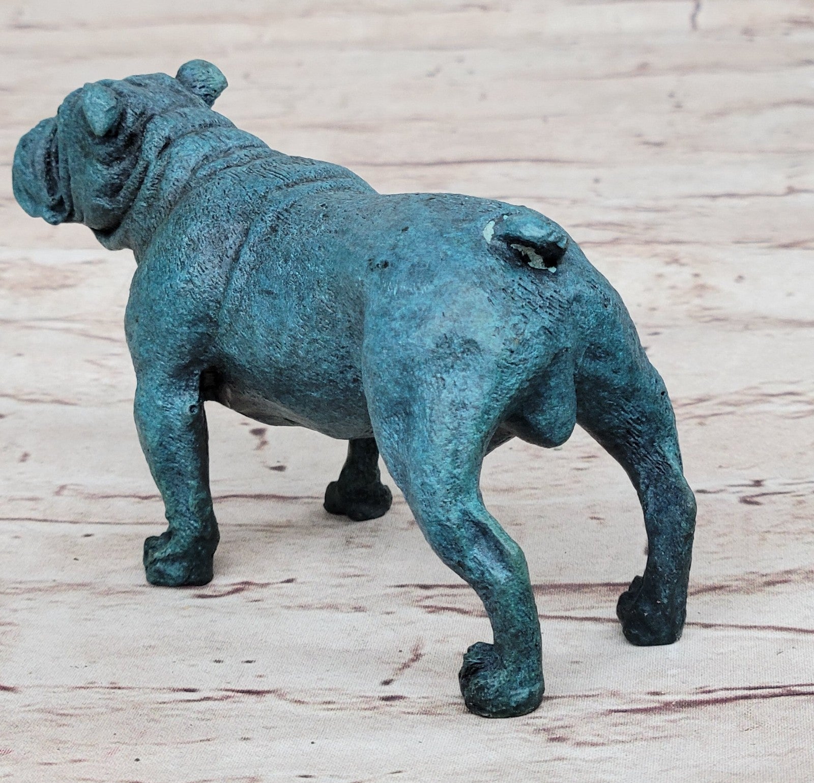 Bronze Sculpture English Bulldog Animal Hot Cast Figurine Home Decor Figure