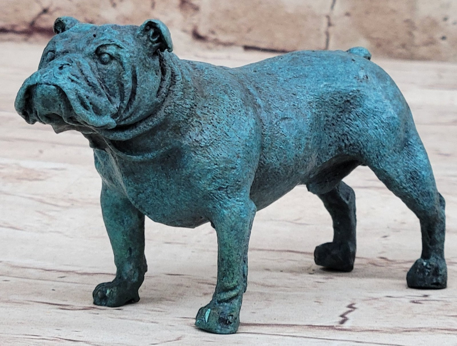 Bronze Sculpture English Bulldog Animal Hot Cast Figurine Home Decor Figure