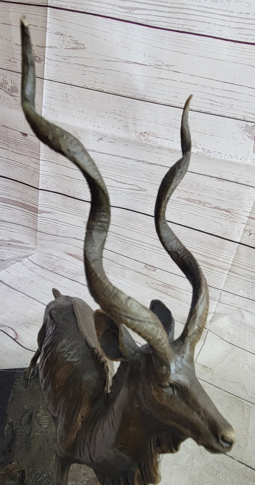 Signed Original Milo Wildlife Animal African Kudu Bronze Sculpture Statue Decor