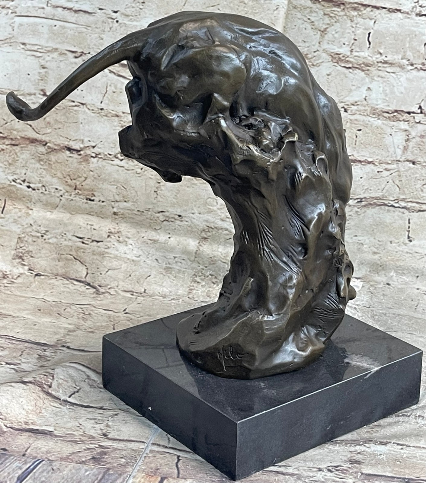 BLACK PANTHER SEXY WILD CAT BRONZE SCULPTURE BY SPANISH ARTIST MILO FIGURE ART