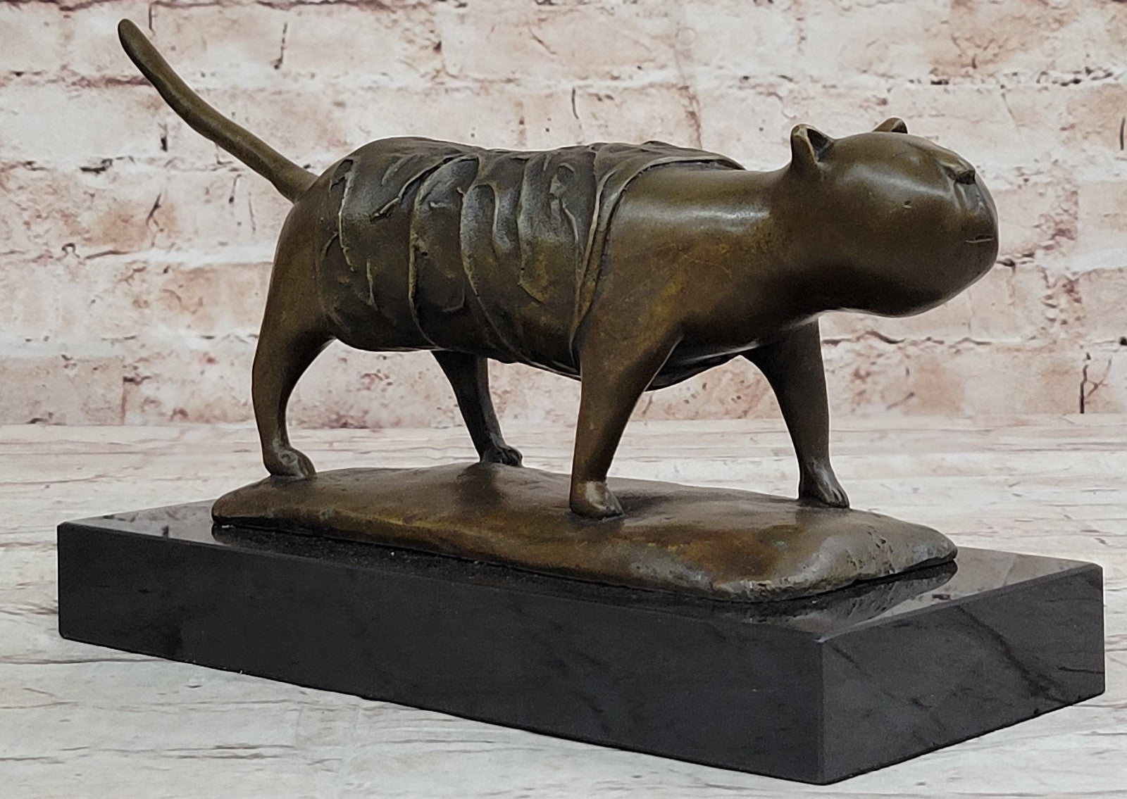 Botero Cat Bronze Statue Hot Cast Collectible Artwork Hand Made Artwork