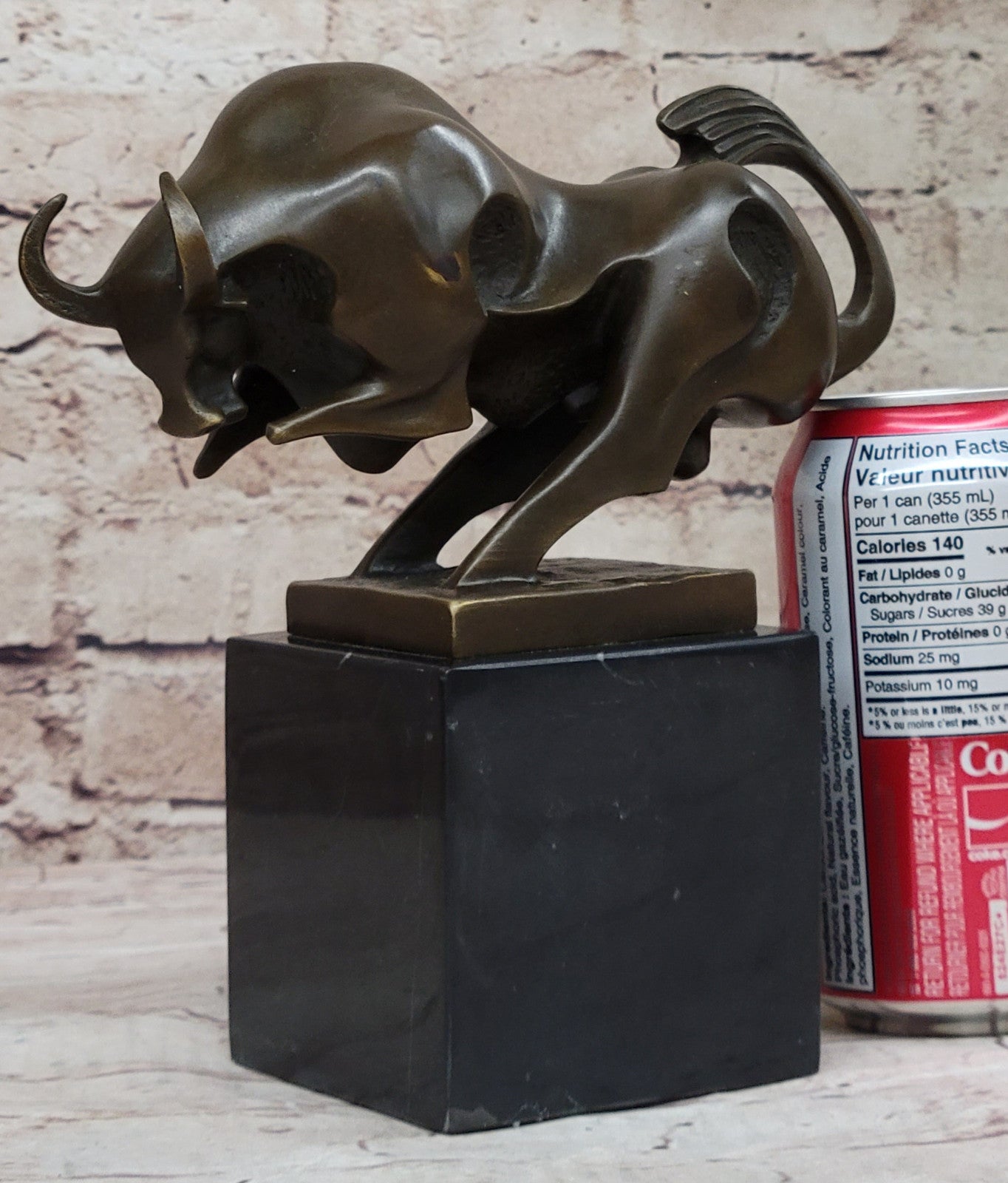 Bronze Sculpture Modern Art Bull Bookend Book End Hot Cast Artwork Figurine Sale