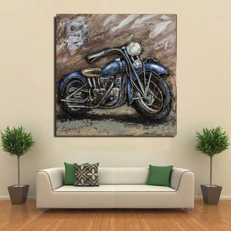 Amazing 3d motorcycle metal wall artwork Harley Davidson wall decor painting