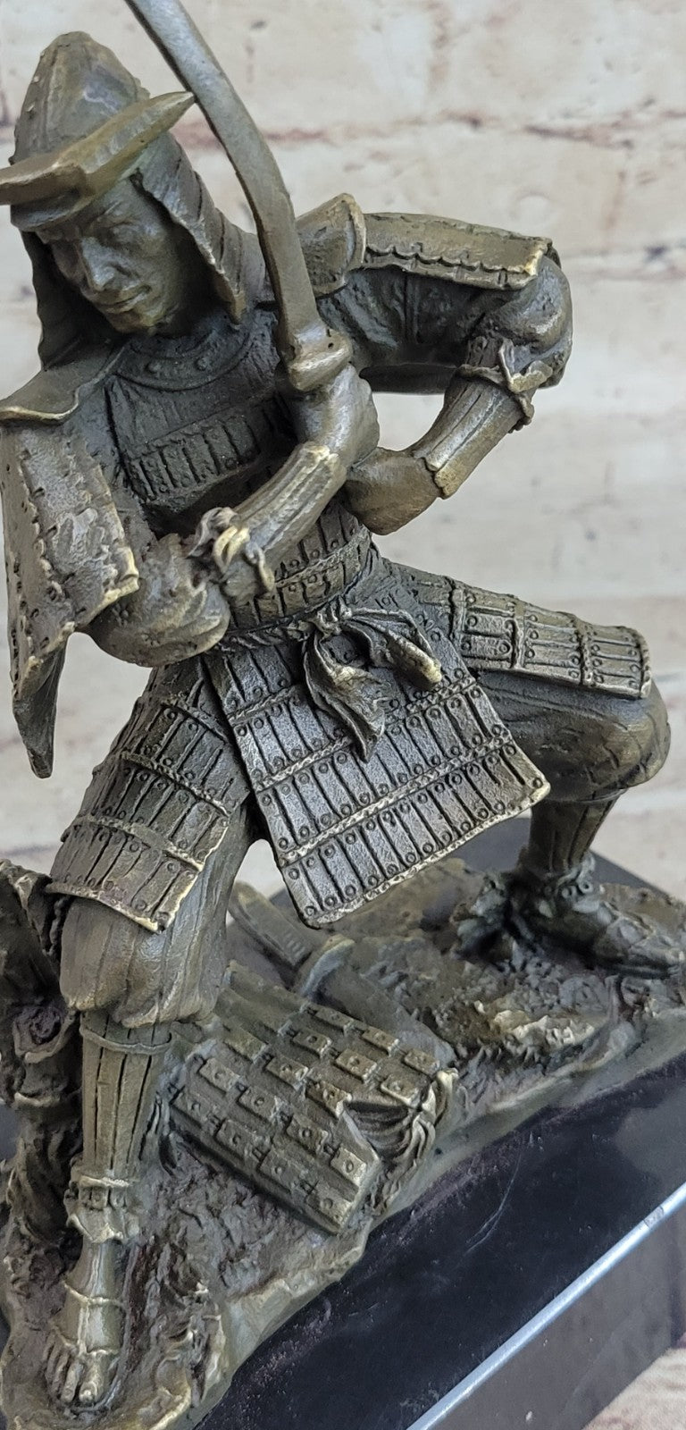 Handcrafted bronze sculpture SALE Warri Samurai Japanese Kamiko Original Signed