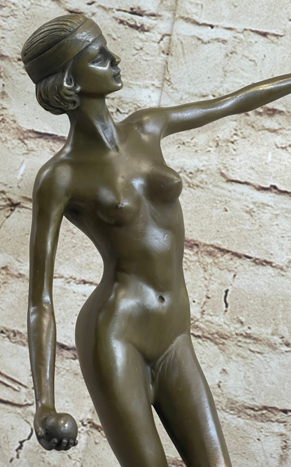 BRONZE NUDE WOMAN Girl Model Erotic sculpture ART statue shades gray dancer Sale