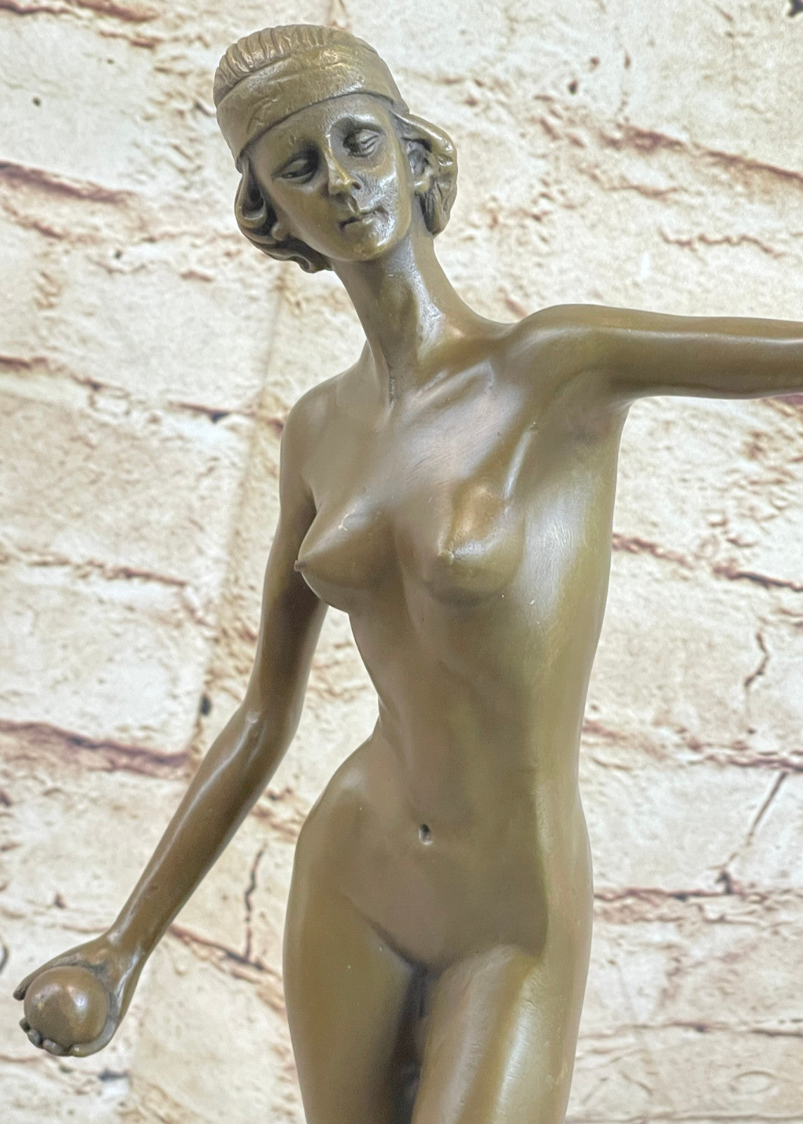 BRONZE NUDE WOMAN Girl Model Erotic sculpture ART statue shades gray dancer Sale