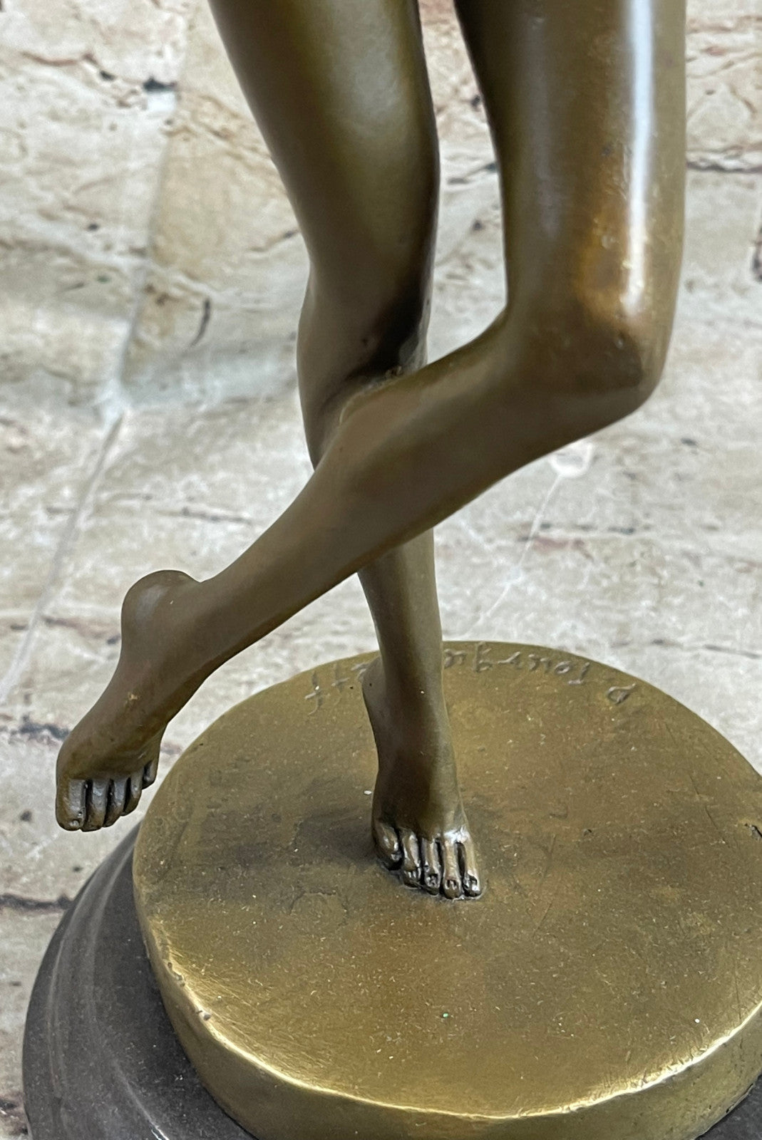 BRONZE NUDE WOMAN Girl Model Erotic sculpture ART statue shades gray dancer Sale