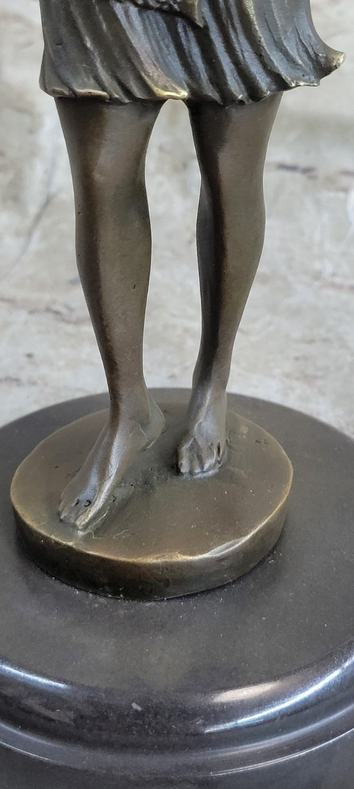 Art Deco Special Patina Mirval Designer Actress Bronze Sculpture Figurine Decor