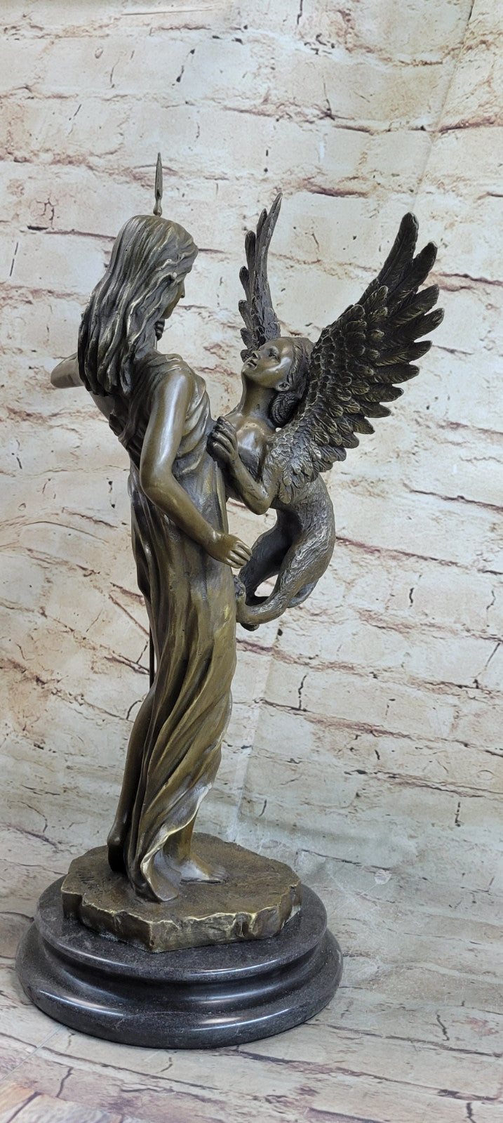 1920s Bronze Large Winged Griffin Art-Deco Home Decor Table Top- Magnificent!