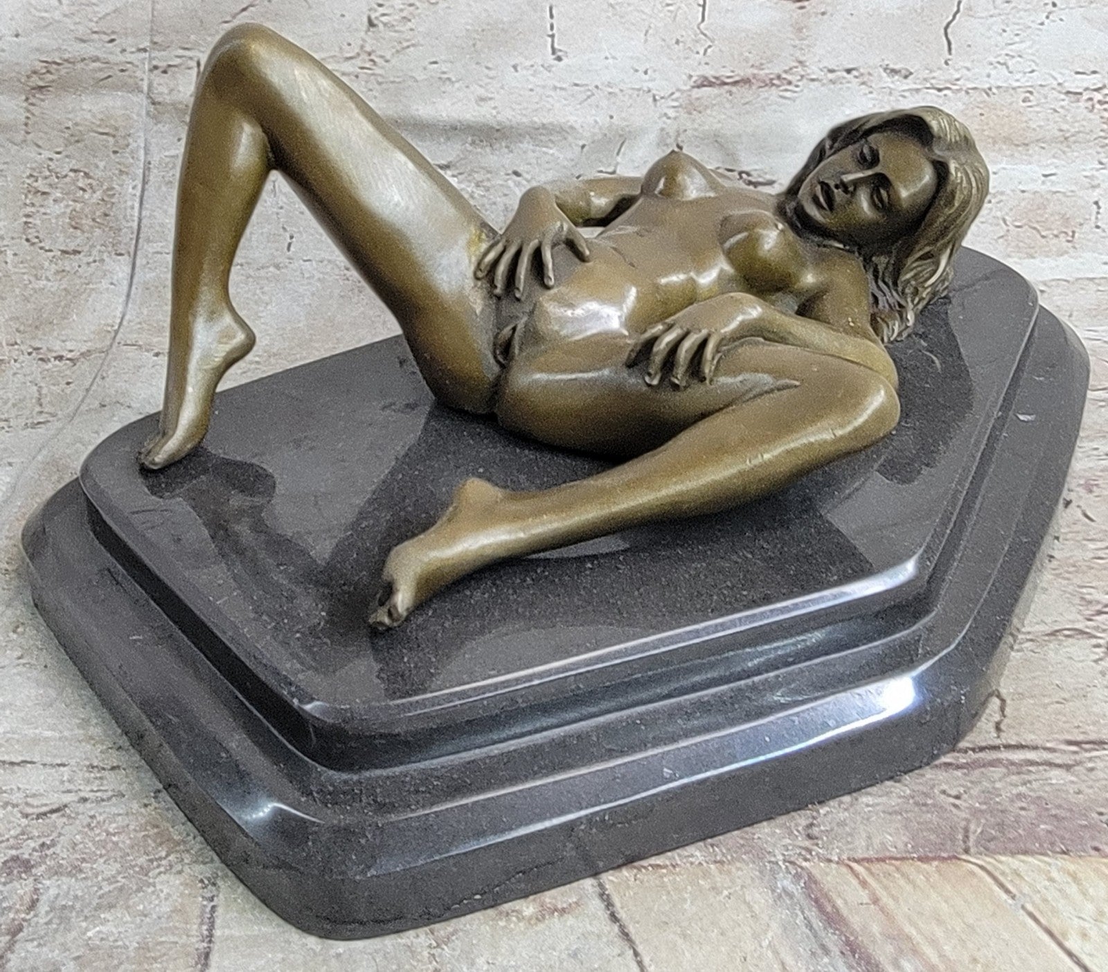 MID CENTURY BRUTALIST ORIGINAL ABSTRACT BRONZE NUDE WOMAN FIGURE ART SCULPTURE