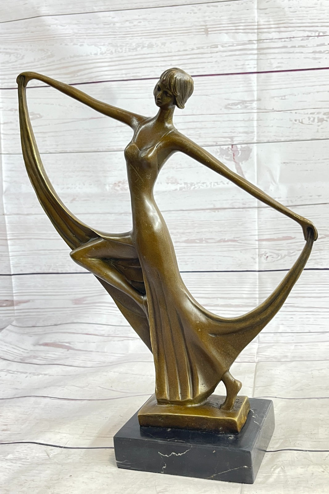 Original Milo Sexy Girl Captured in Dance Bronze Art Decor Abstract Sculpture