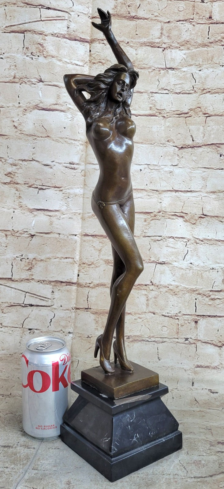 Handcrafted bronze sculpture SALE Nude Deco Art Vitaleh Qualityaldo High Signed