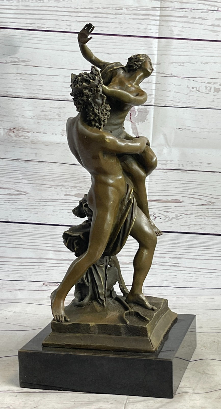 Handcrafted bronze sculpture Nude Sabine Of Abduction Pluto God Greek Signed